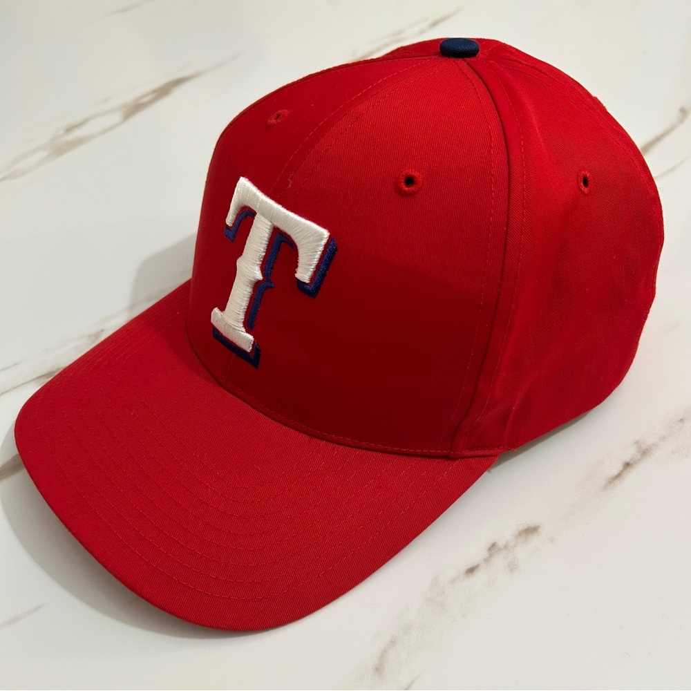 Vintage Texas Rangers Hat Cap Snapback Red MLB Baseball Twins Enterprise 90s Vtg - Picture 2 of 8